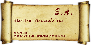 Stoller Azucséna névjegykártya
